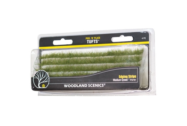 Woodland Scenics FS781 Medium Green Edging Strips Package