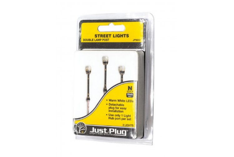 Woodland Scenics WJP5640 Double Lamp Post Street Lights Package