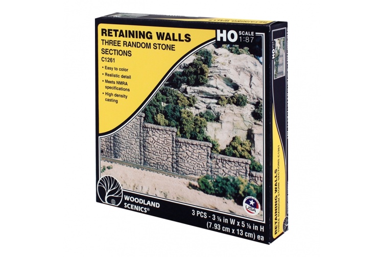 Woodland Scenics C1261 Random Stone Retaining Walls box