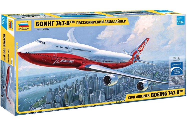 Zvezda 7010 Civil Airliner Boeing 747-8 Box