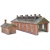 Metcalfe PN913 Double Track Engine Shed Red Brick Card Kit