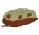 Oxford Diecast NCV003 Caravan Cream And Brown