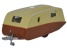 Oxford Diecast 76CV003 1:76 Scale Caravan Cream And Brown