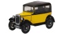 oxford-diecast-76ass007-austin-seven-yellow-and-black-front-side