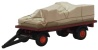 Oxford Diecast 76CTR002 Canvassed Trailer Maroon And Red