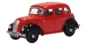 Oxford Diecast 76MES006 Morris Eight E Series Saloon Red Black